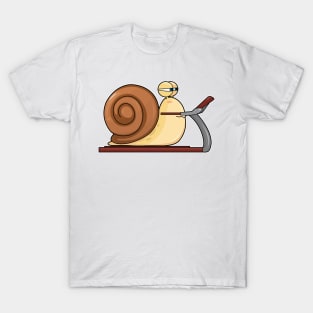 Snail at Jogging on Treadmill T-Shirt